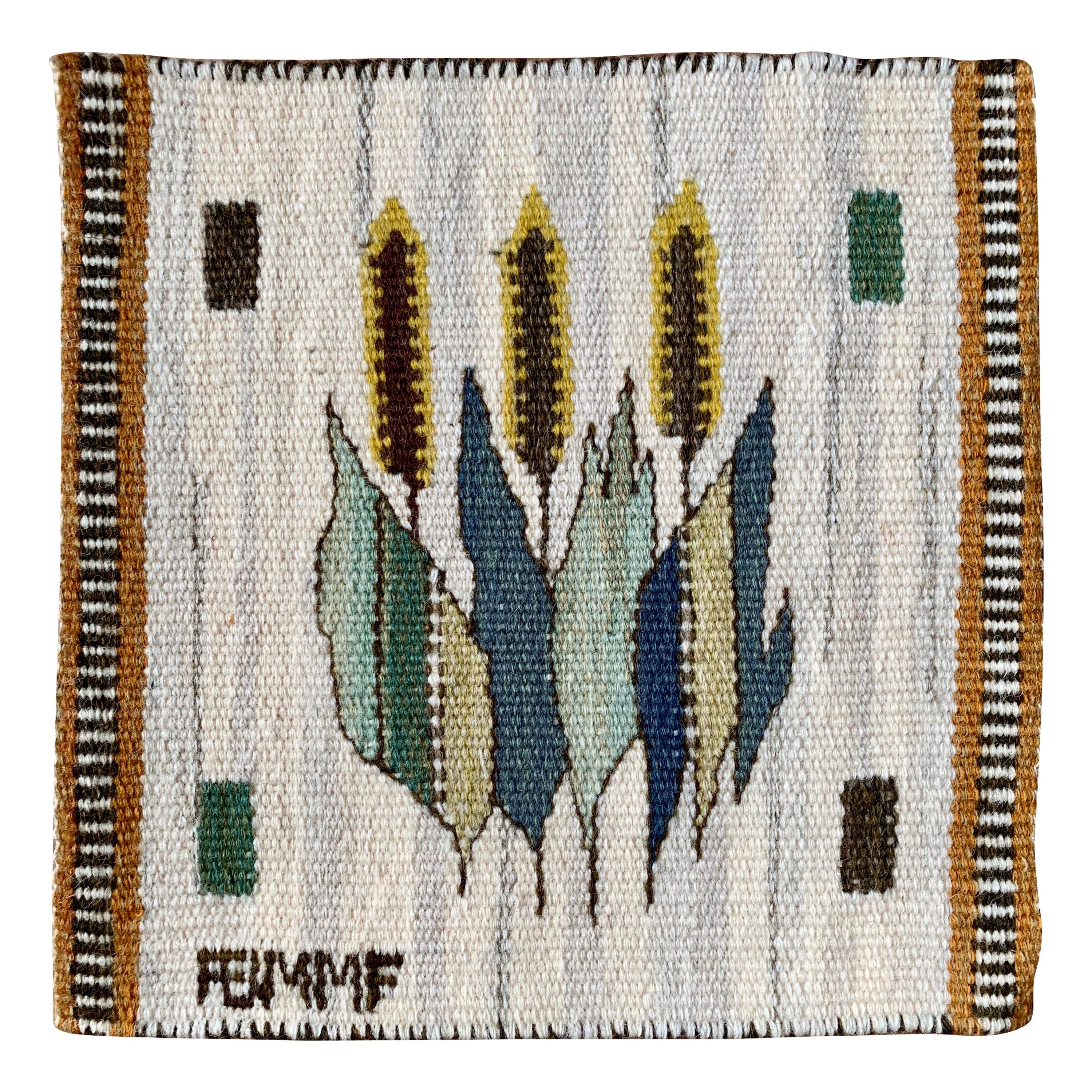 Märta Måås-Fjetterström Tapestry in Wool ‘Blomlapp’ For Sale