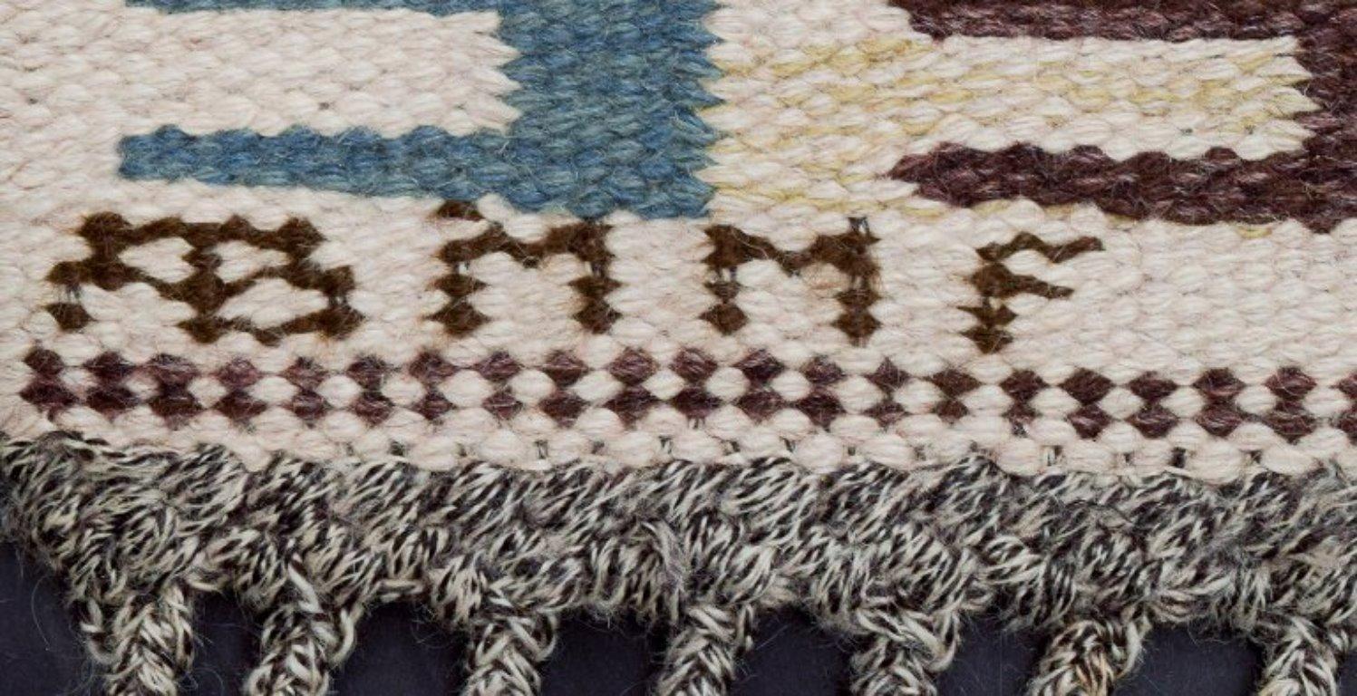 Märta Måås-Fjetterström. The Anemones. Handwoven wool carpet, Rölakan technique For Sale 1