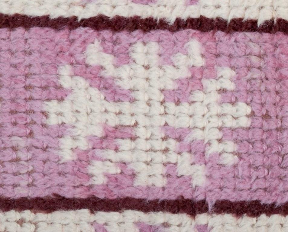 Wool Märta Måås-Fjetterström. Unique handwoven wool rya carpet in modernist design For Sale
