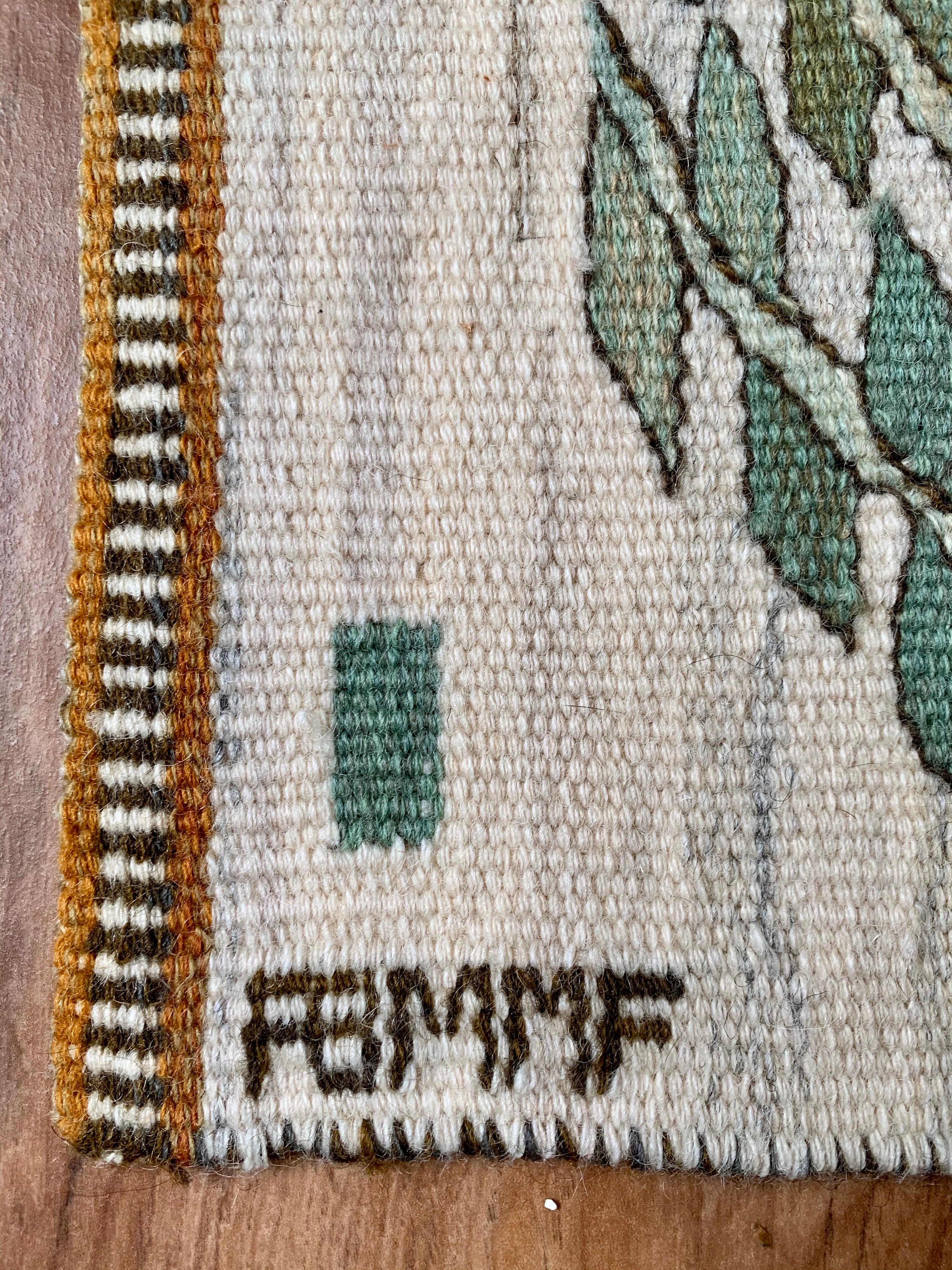 Scandinavian Modern Märta Måås-fjetterström Vintage Tapestry in Wool For Sale