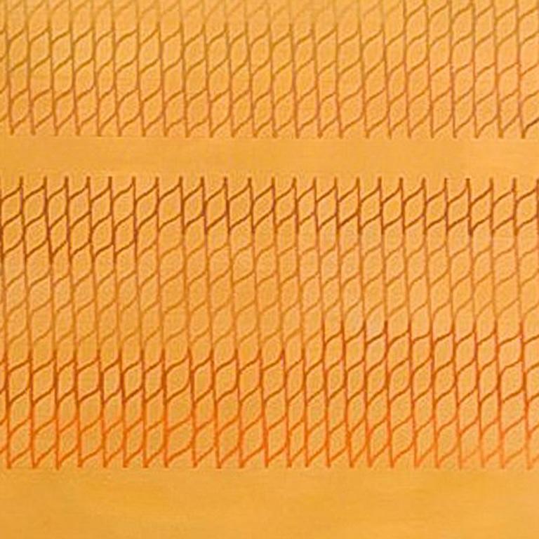 Tabula Rasa (light ochre) - Abstract Geometric Painting by Marta Marcé