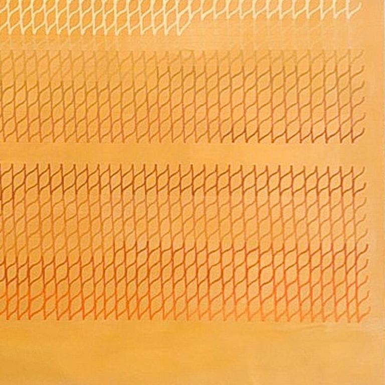 Tabula Rasa (light ochre) - Brown Abstract Painting by Marta Marcé