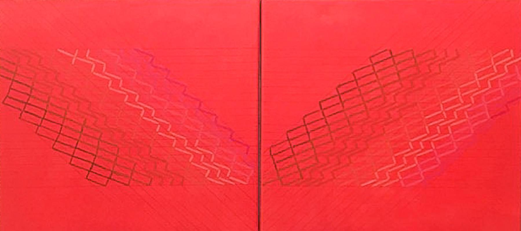 Tabula Rasa (reds) – Mixed Media Art von Marta Marcé