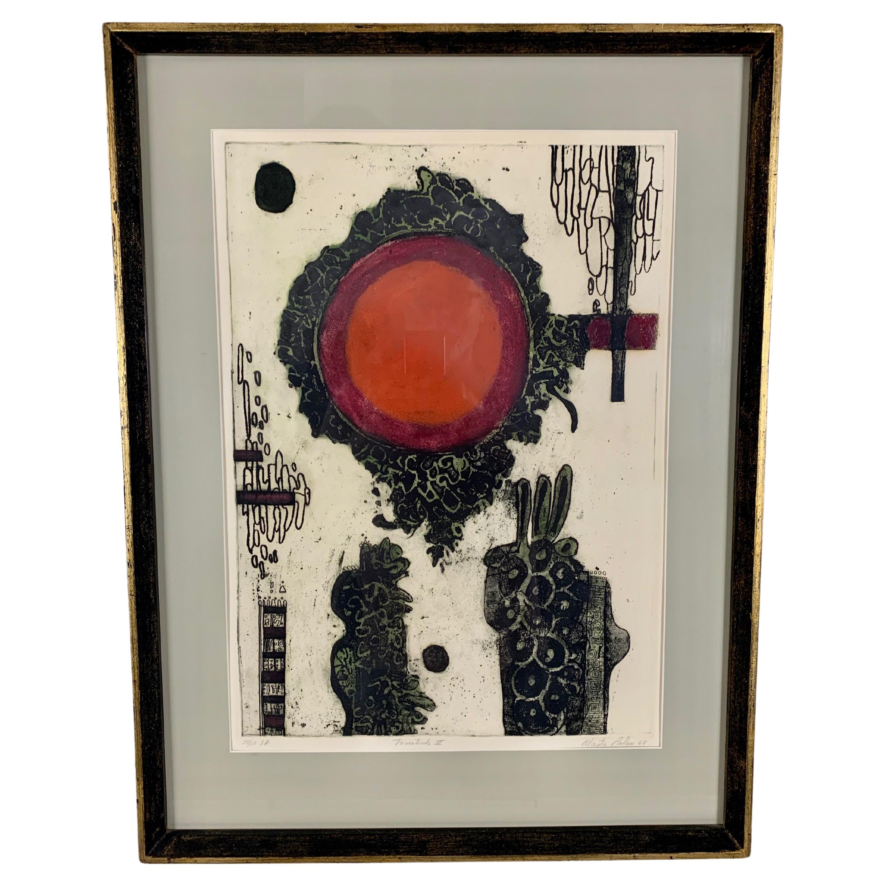 Marta Palau Mid-Century Print titled "Tonatiuh" For Sale