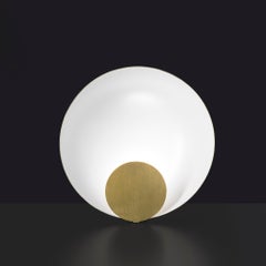 Marta Perla Large Table Lamp 'Siro' Satin Gold by Oluce