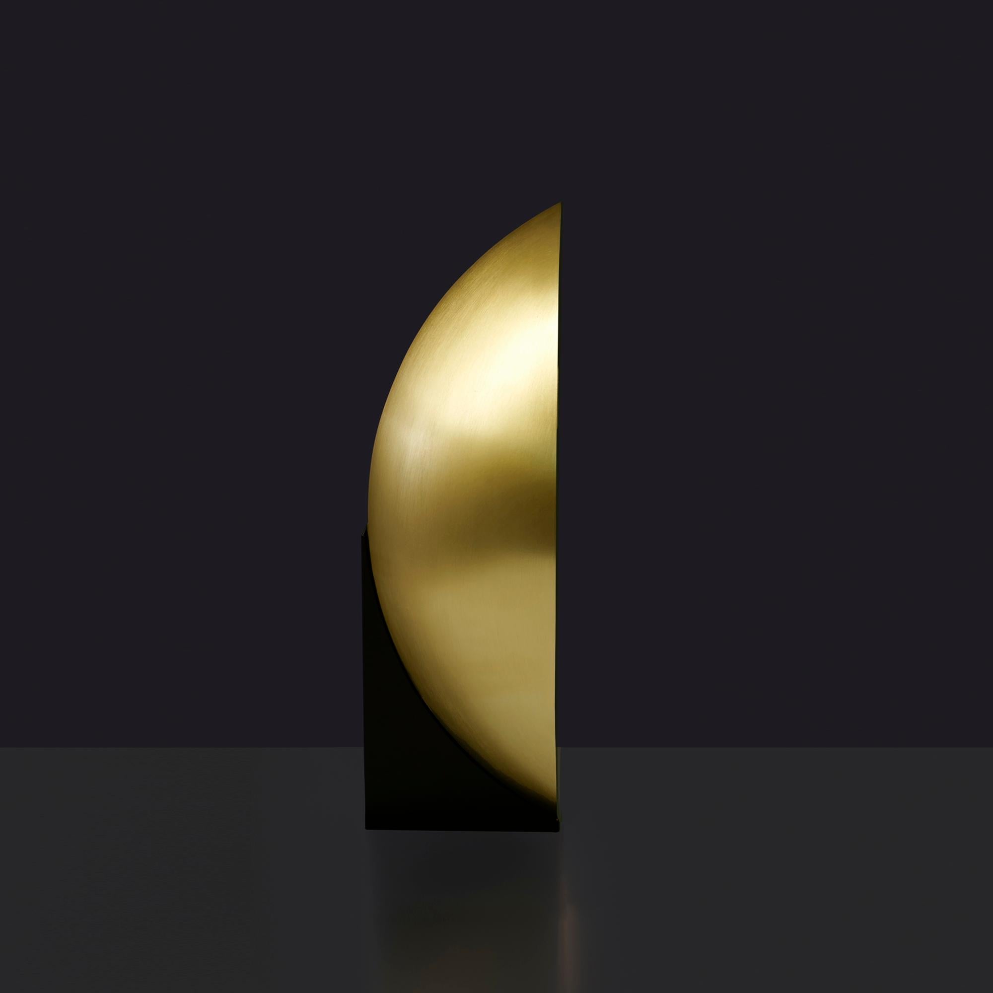 Mid-Century Modern Marta Perla Large Table Lamp 'Siro' Satin Gold by Oluce For Sale