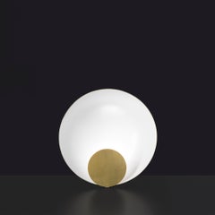 Marta Perla Kleine Tischlampe „Siro“ aus satiniertem Gold von Oluce