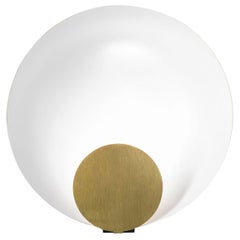 Marta Perla Kleine Tischlampe „Siro“ aus satiniertem Gold von Oluce