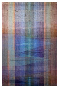Habitat I  -   Handwoven Landscape Painting, Modern  Woven Artwork
