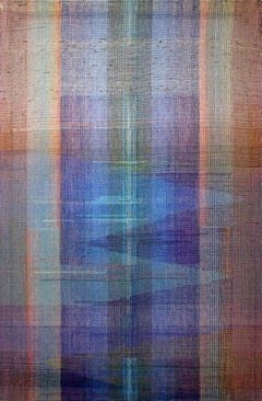 Habitat I  -   Handwoven Landscape Painting, Modern  Woven Artwork