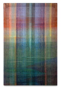 Habitat III - Handgewebte Landschaftsmalerei, moderne gewebte und bemalte Kunstwerke