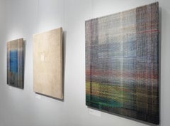 Senses - Abstract Landscape, Contemporary Woven and Painted Artwork