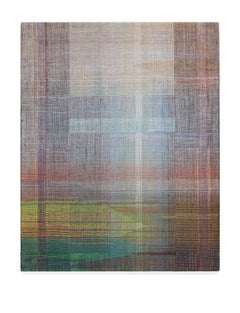 Senses - Abstract Landscape, Contemporary Woven and Painted Artwork