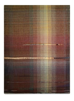 The Beacon - from Light Series, Contemporary Woven and Painted Abstract Artwork