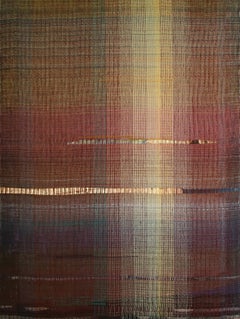 The Beacon - from Light Series, Contemporary Woven and Painted Abstract Artwork