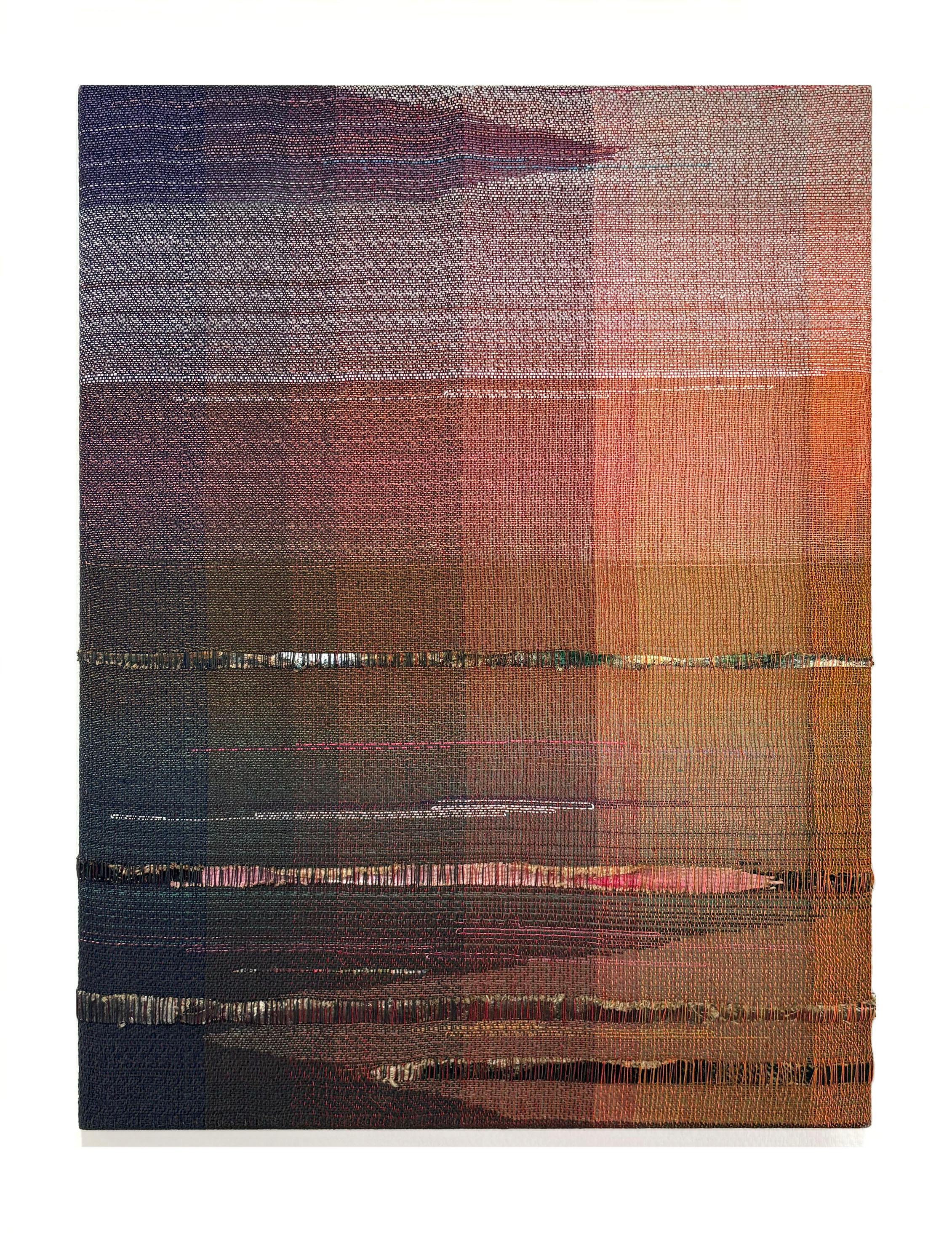 The Roots - Contemporary Woven and Painted Abstract Artwork - Painting by Marta Pokojowczyk