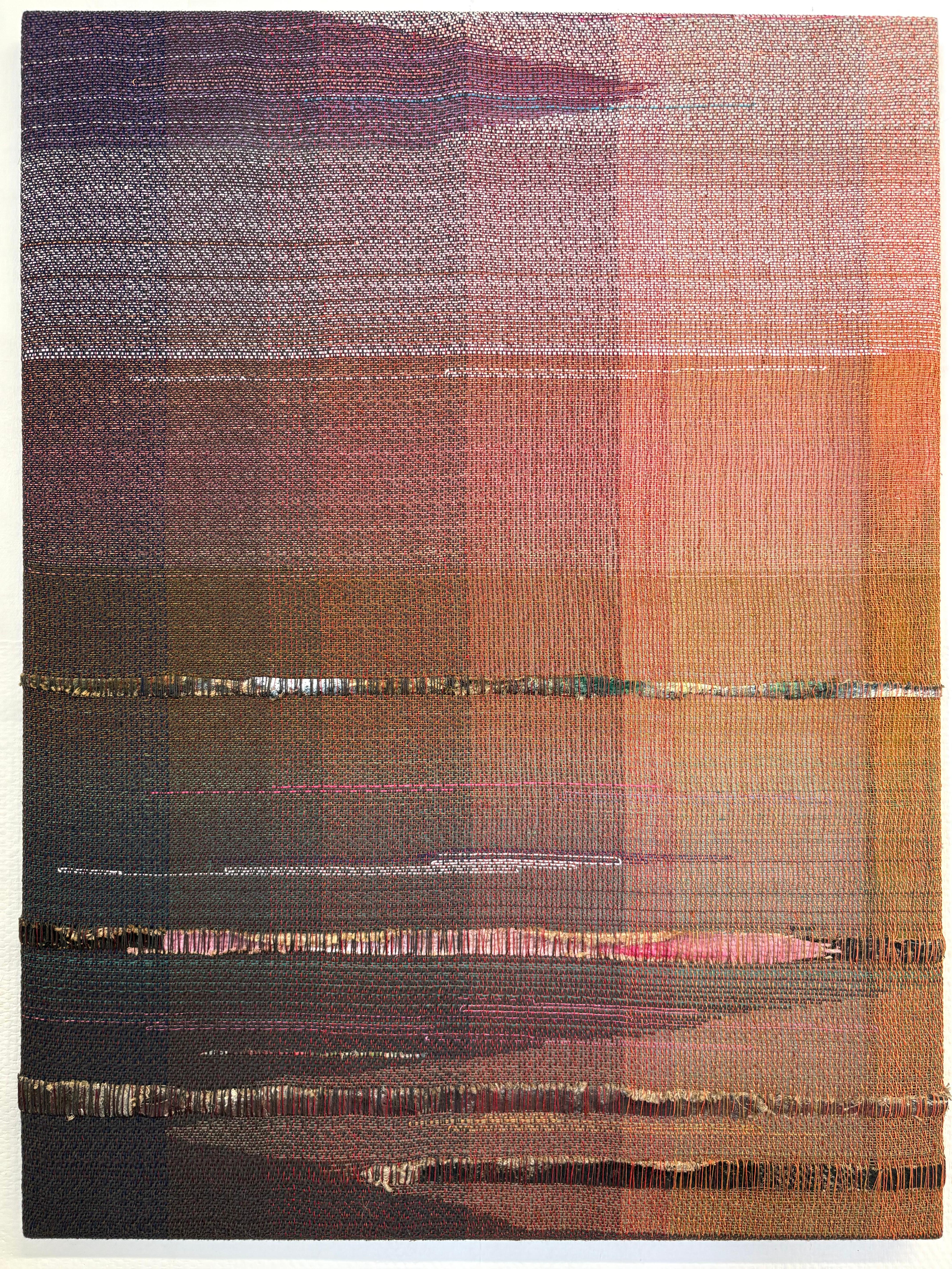 Las Raíces - Obra de Arte Abstracta Contemporánea Tejida y Pintada