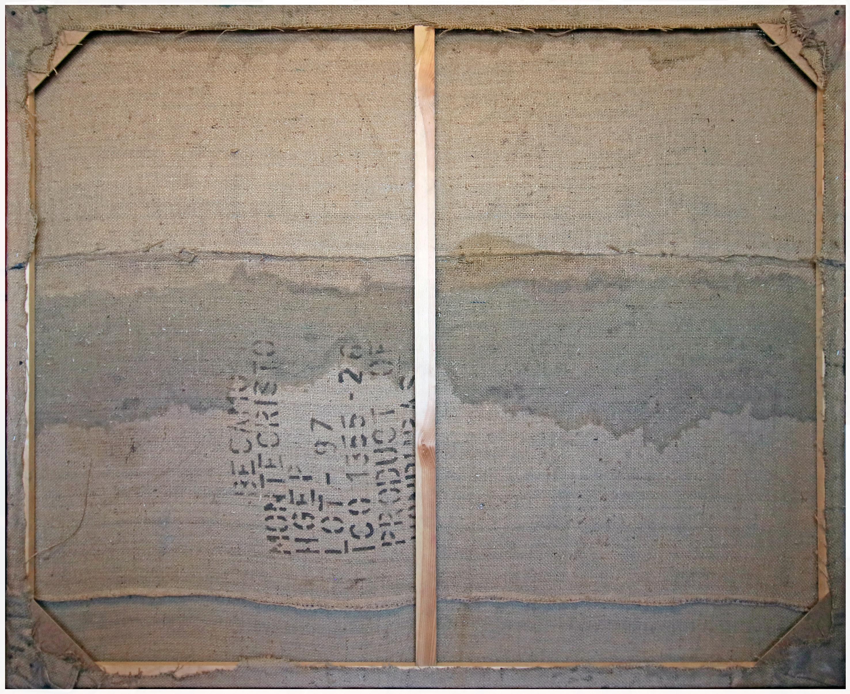 Marta Pokojowczyk THE WAY 4 Mixed Media Painting On Jute Canvas