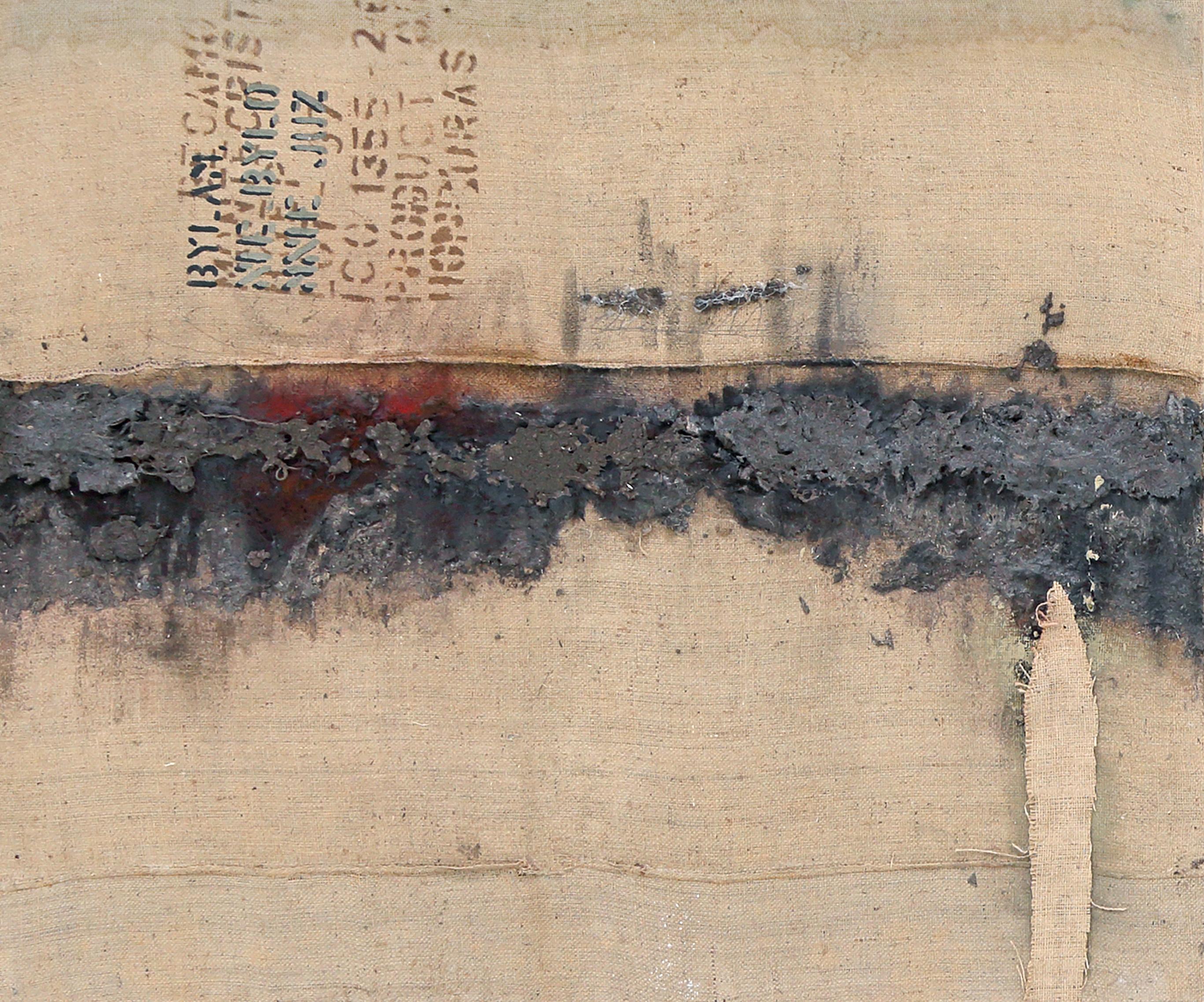 Marta Pokojowczyk THE WAY 6 Mixed Media Art Painting On Jute Canvas