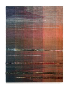 El Peso del Calor + Raíces 2 - Díptico, Obra de Arte Abstracta Tejida y Pintada