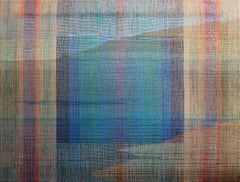 Timeless -   Handwoven Landscape Painting, Modern Painted and Woven Artwork