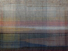 Marta Pokojowczyk - Untitled 1 - Handwoven Landscape Painting, Wowen and Painted Artwork Untitled 1 - Handwoven Landscape Painting, Wowen and Painted Artwork