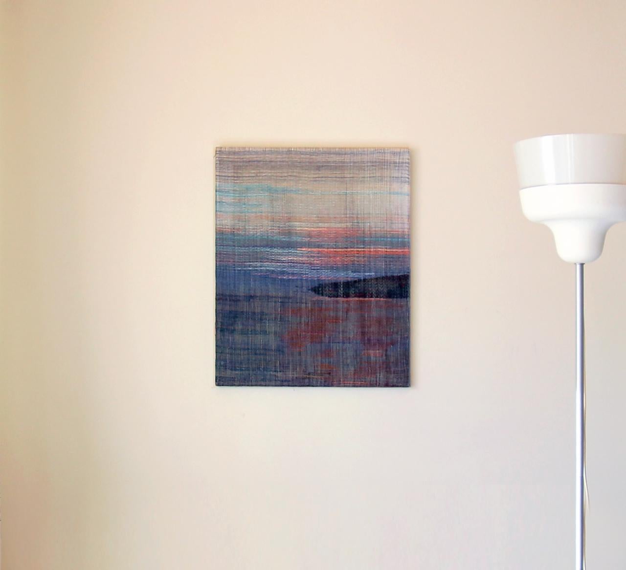 Horizon Series - Wolin 2021
Handwoven painting, linen, woollen, silk, cotton yarn, acrylic textile paint, 60 x 50 cm

‘Horizons’ are a symbiosis of two disciplines of art, Painting and Weaving. Handwoven Canvas is entirely constructed on a weaving