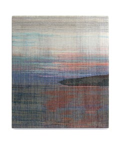 Wolin - Abstract Landscape, Contemporary Woven and Painted Artwork