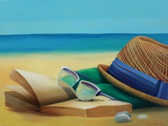 By The Seaside - 21st Century, Surrealist, Figurative Painting on Canvas
