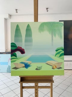 Nebbia - Pittura acrilica Pop art Colori vivaci Artista polacco