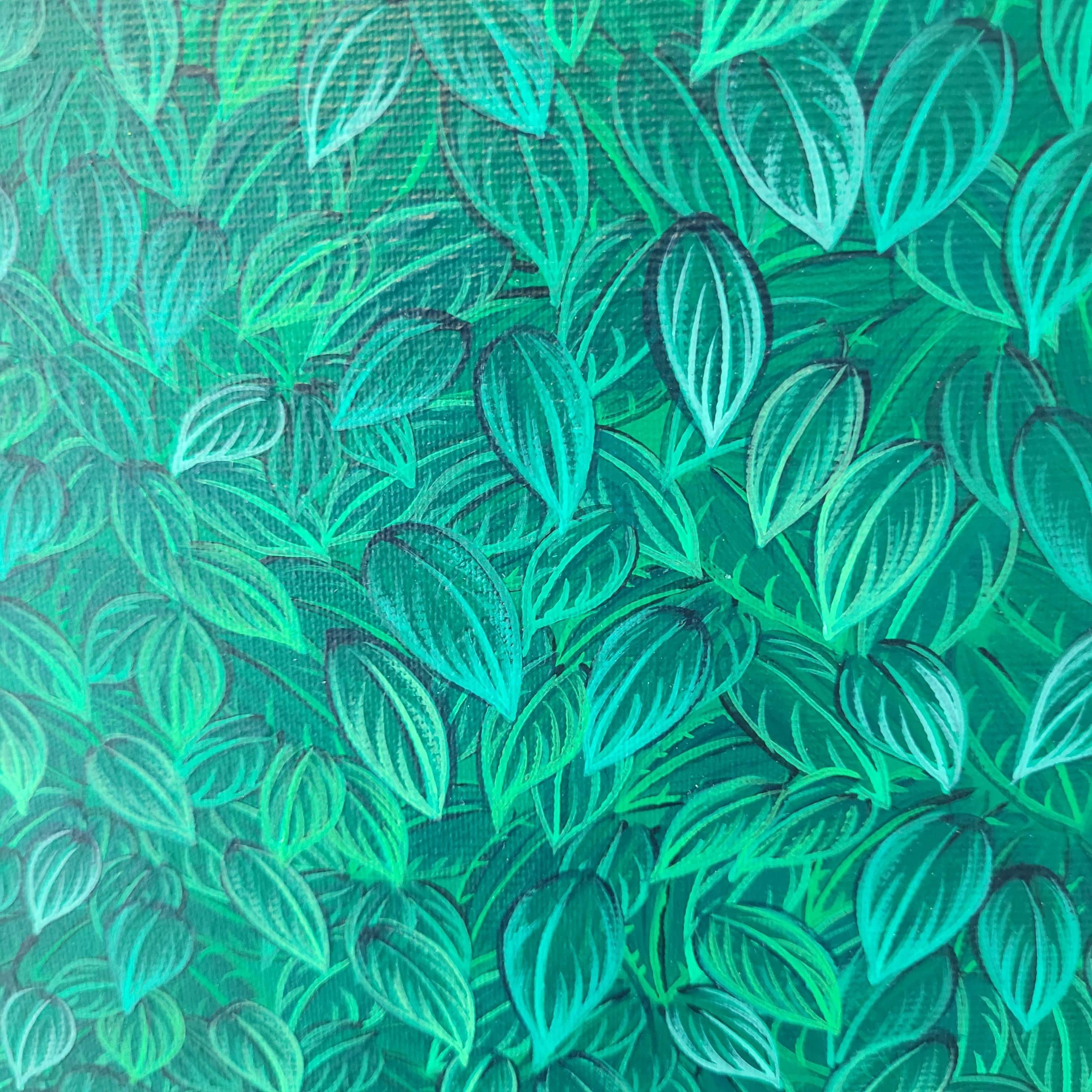 Le jardin du ciel de la nuit - Peinture à l'acrylique - Artiste polonais aux couleurs vives en vente 3