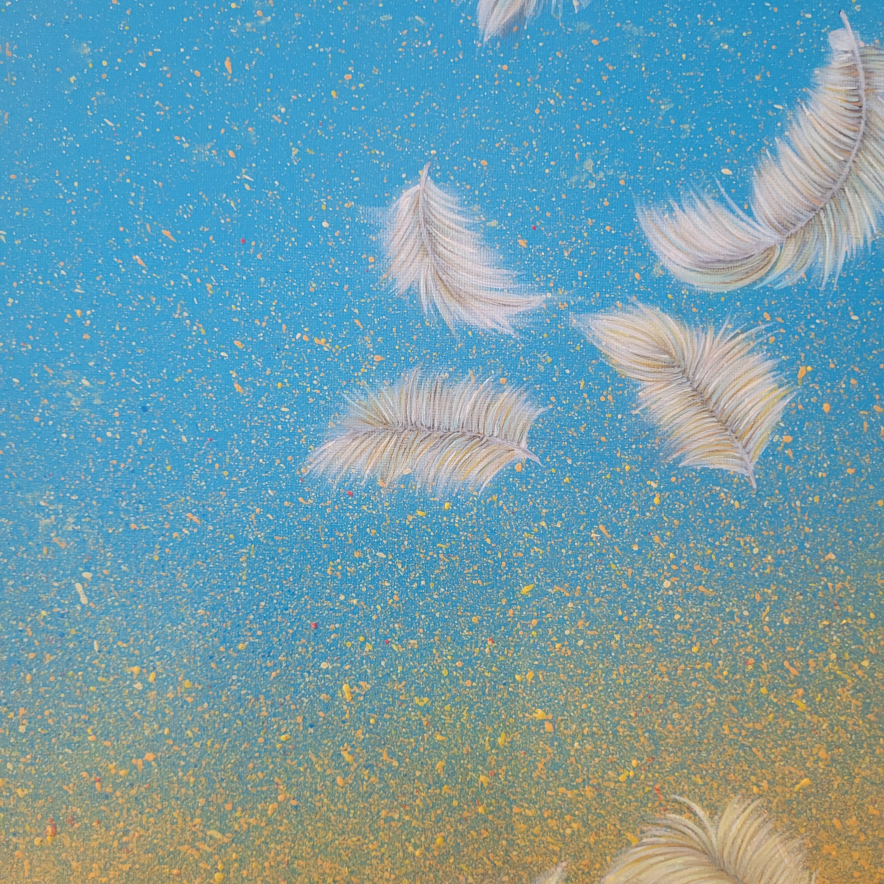 Icarus - Acrylic painting Pop art Vibrant colors Polish artist For Sale 2