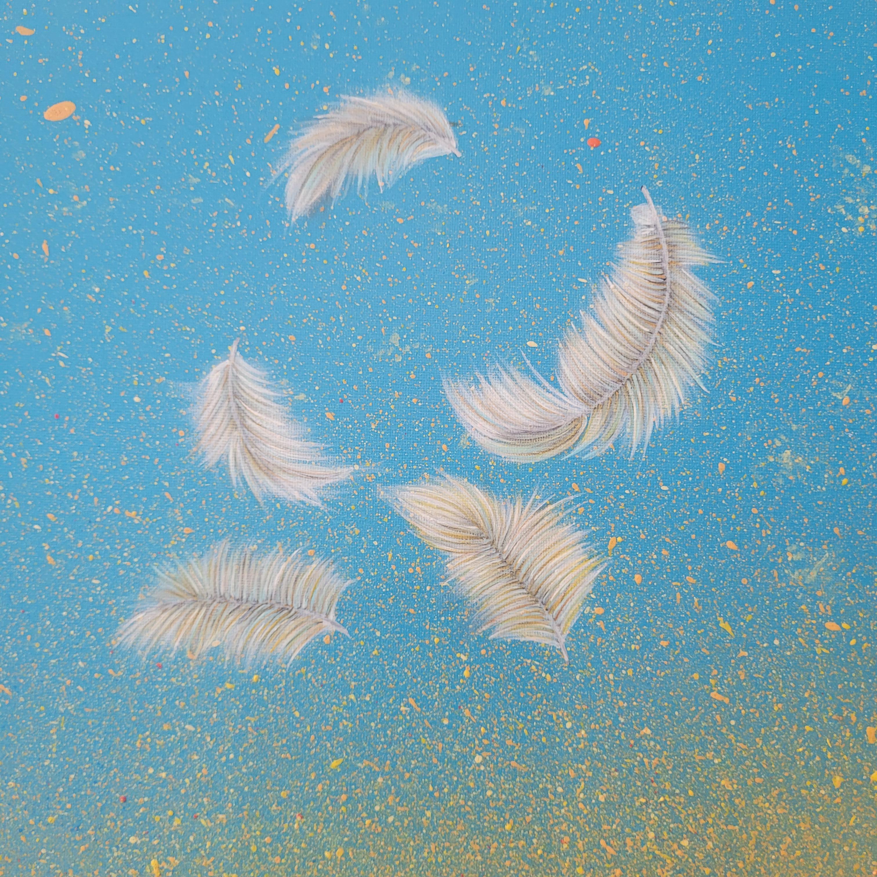 Icarus - Acrylic painting Pop art Vibrant colors Polish artist For Sale 7