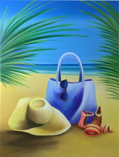 The beach - Contemporary Figurative Acrylic Painting, Pop Art, Sea Landscape