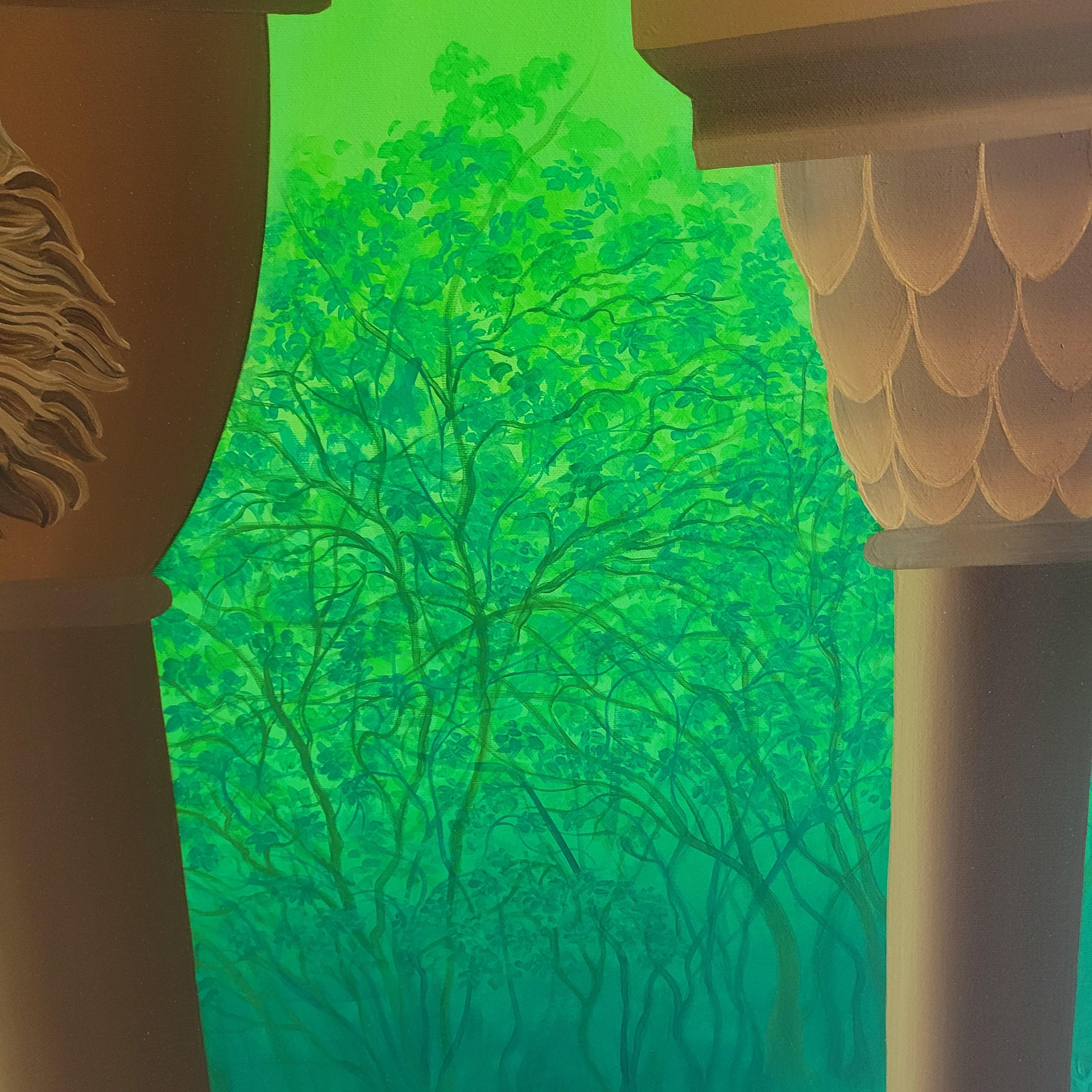 Les gardiens - Peinture acrylique, Pop art, couleurs vives, artiste polonais en vente 5