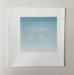 Uccelli - Stampa acquaforte figurativa contemporanea, Artista donna, Arte polacca