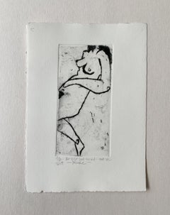 Nudo - Stampa acquaforte figurativa contemporanea, Artista donna, Arte polacca