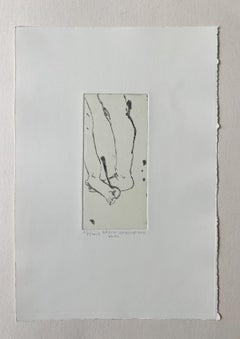 Nude - Zeitgenössischer figurativer Radierungsdruck, weibliche Künstlerin, polnische Kunst