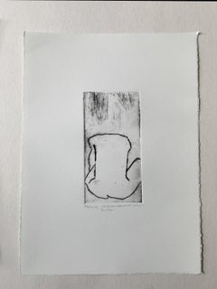 Nude - Contemporary Figurative Etching Print, Female artist, Polish art