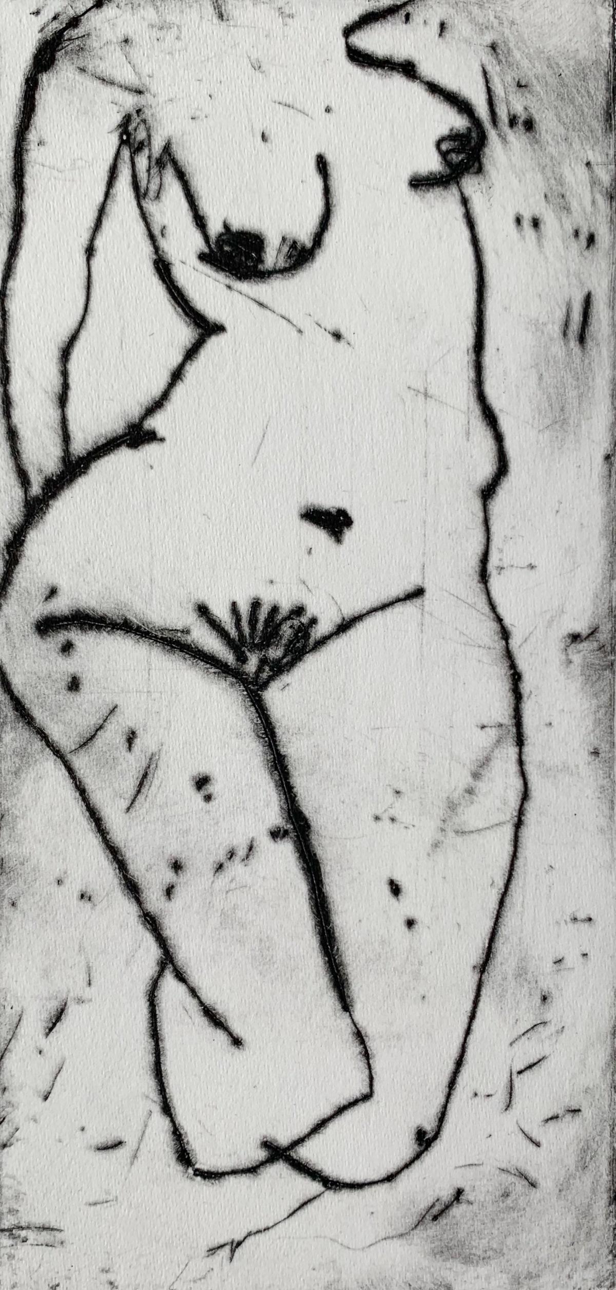 Figurative Print de Marta Wakula-Mac - Desnudo - Grabado al aguafuerte figurativo contemporáneo, Artista femenina, Arte polaco