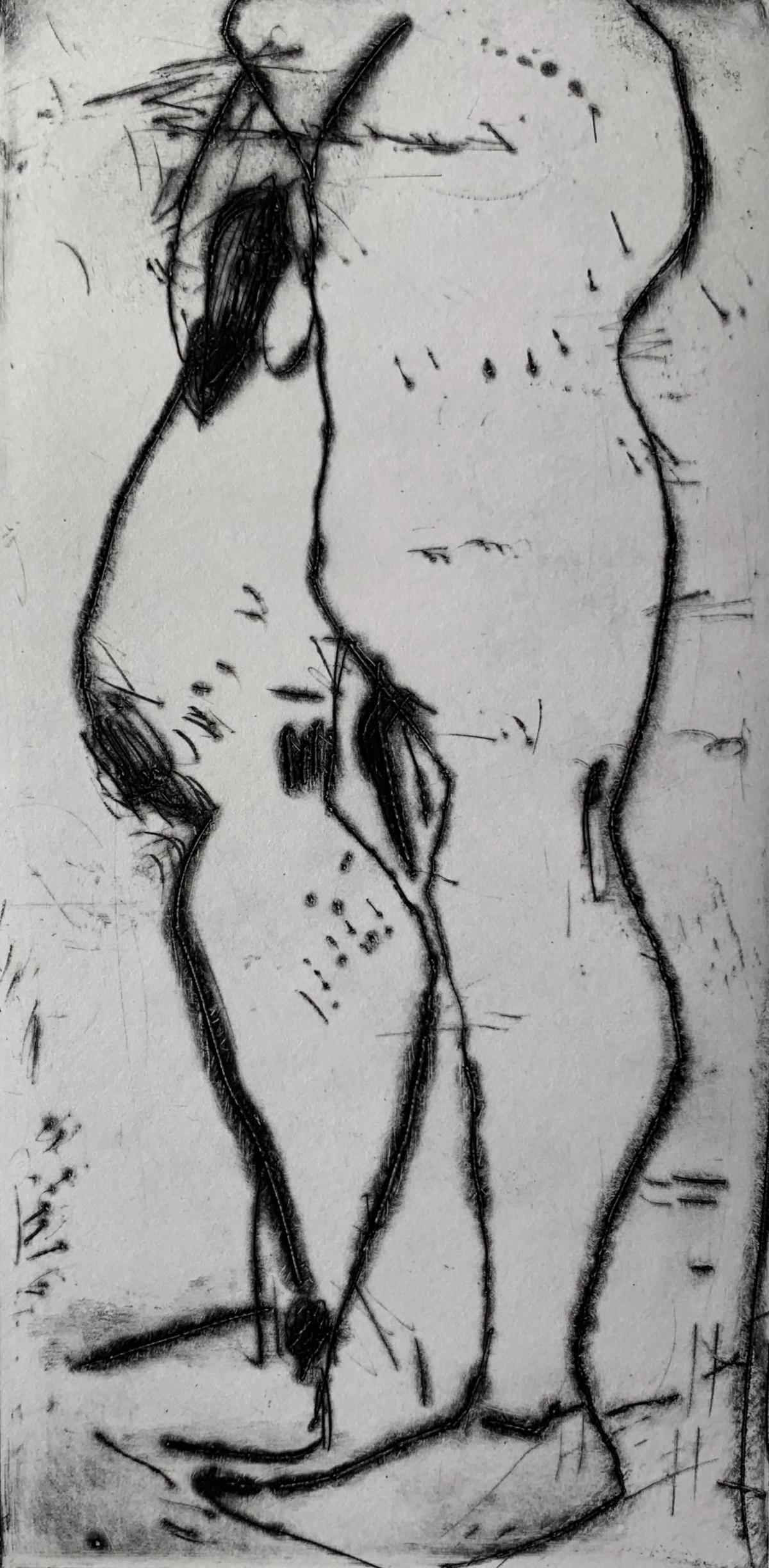 Marta Wakula-Mac Nude Print – Nude - Zeitgenössischer figurativer Radierungsdruck, weibliche Künstlerin, polnische Kunst