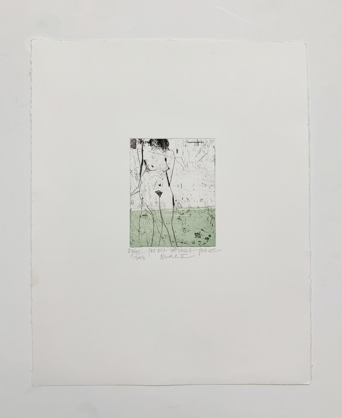 Nude 2 - 21 Jahrhundert, Zeitgenössischer figurativer Radierungsdruck, weiblicher Akt – Print von Marta Wakula-Mac