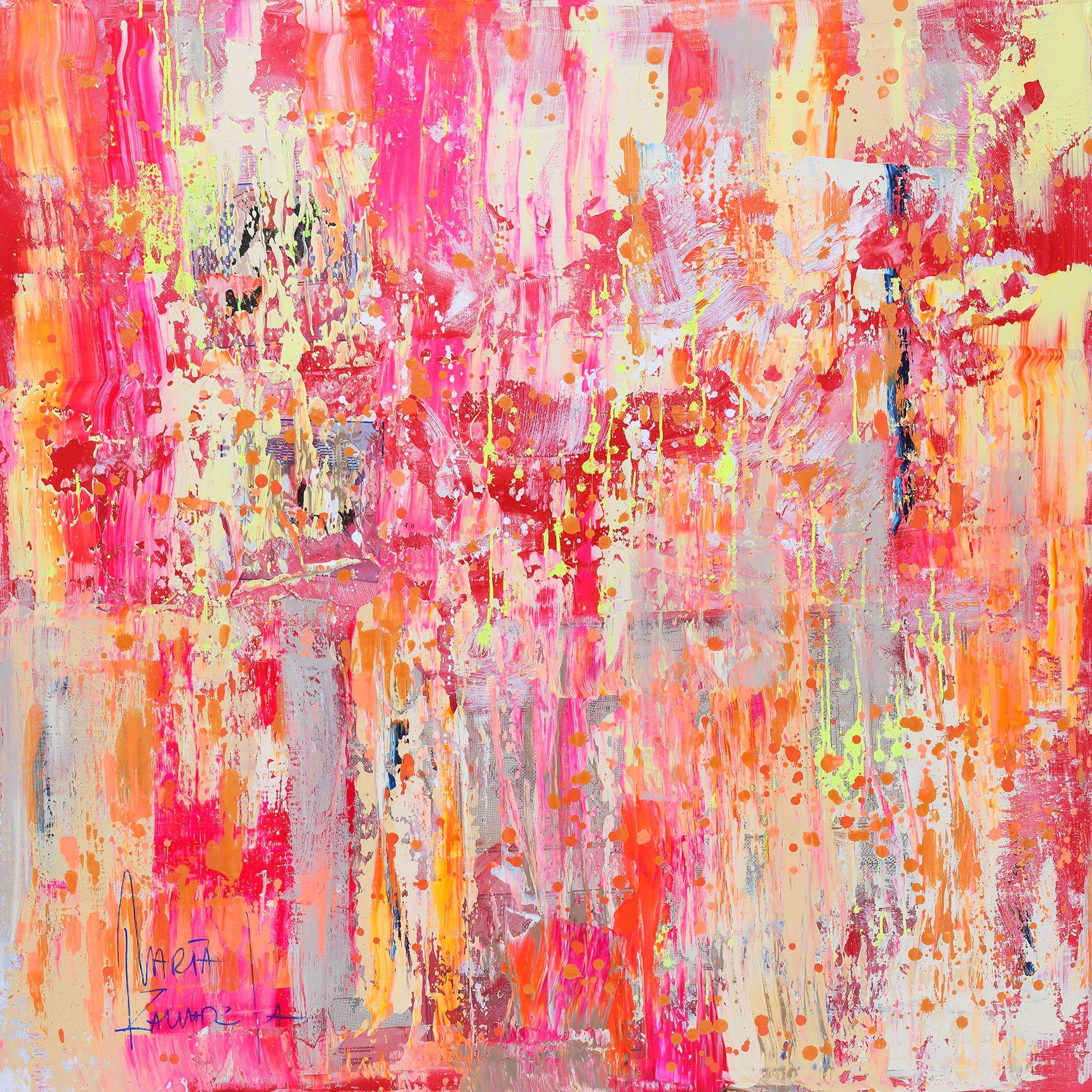 Marta Zawadzka Abstract Painting - Colors of love, Painting, Acrylic on Canvas