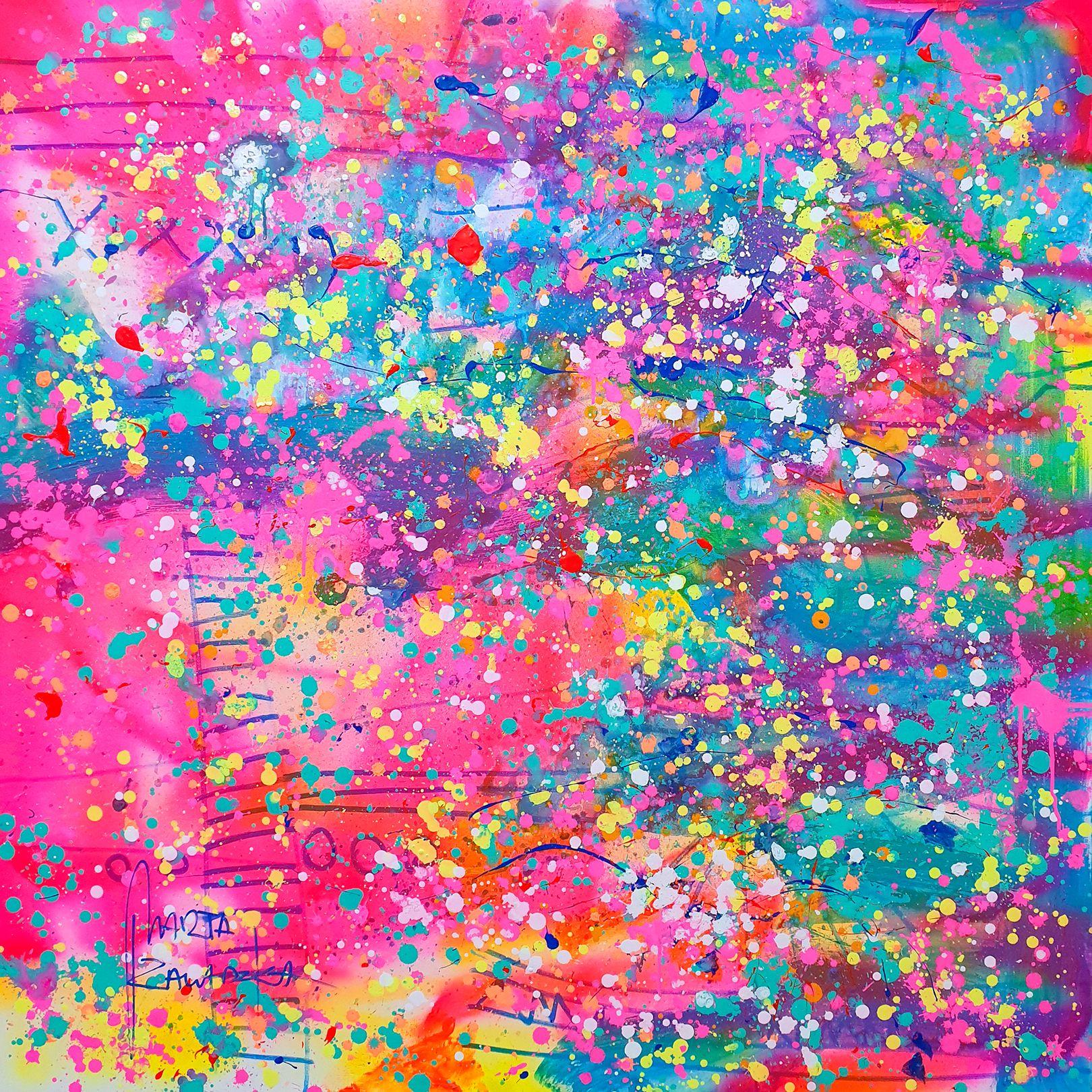 Abstract Painting di Marta Zawadzka - Viale dei sogni, Pittura, Acrilico su tela
