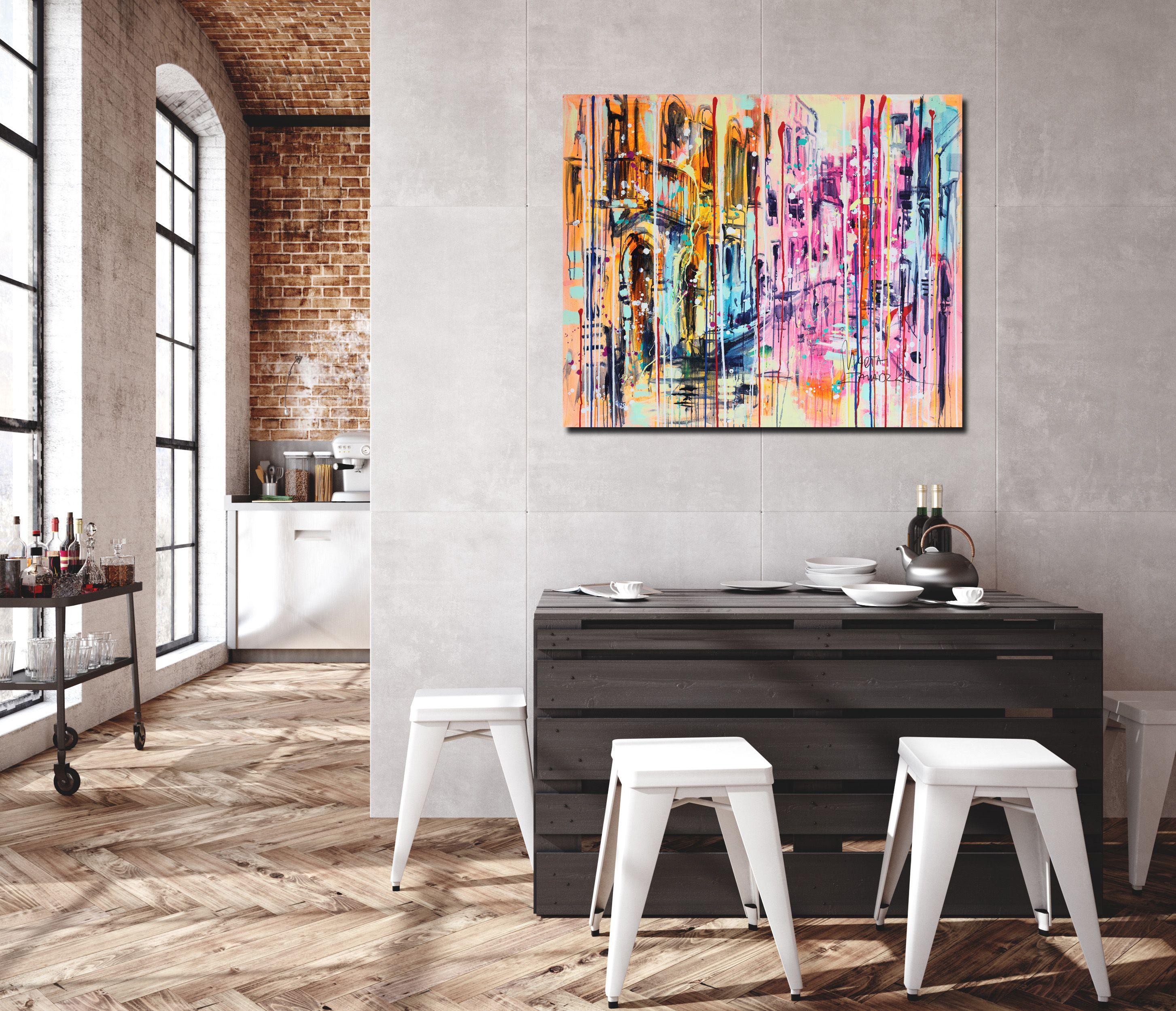 Ricordi, Pittura, Acrilico su tela - Painting di Marta Zawadzka