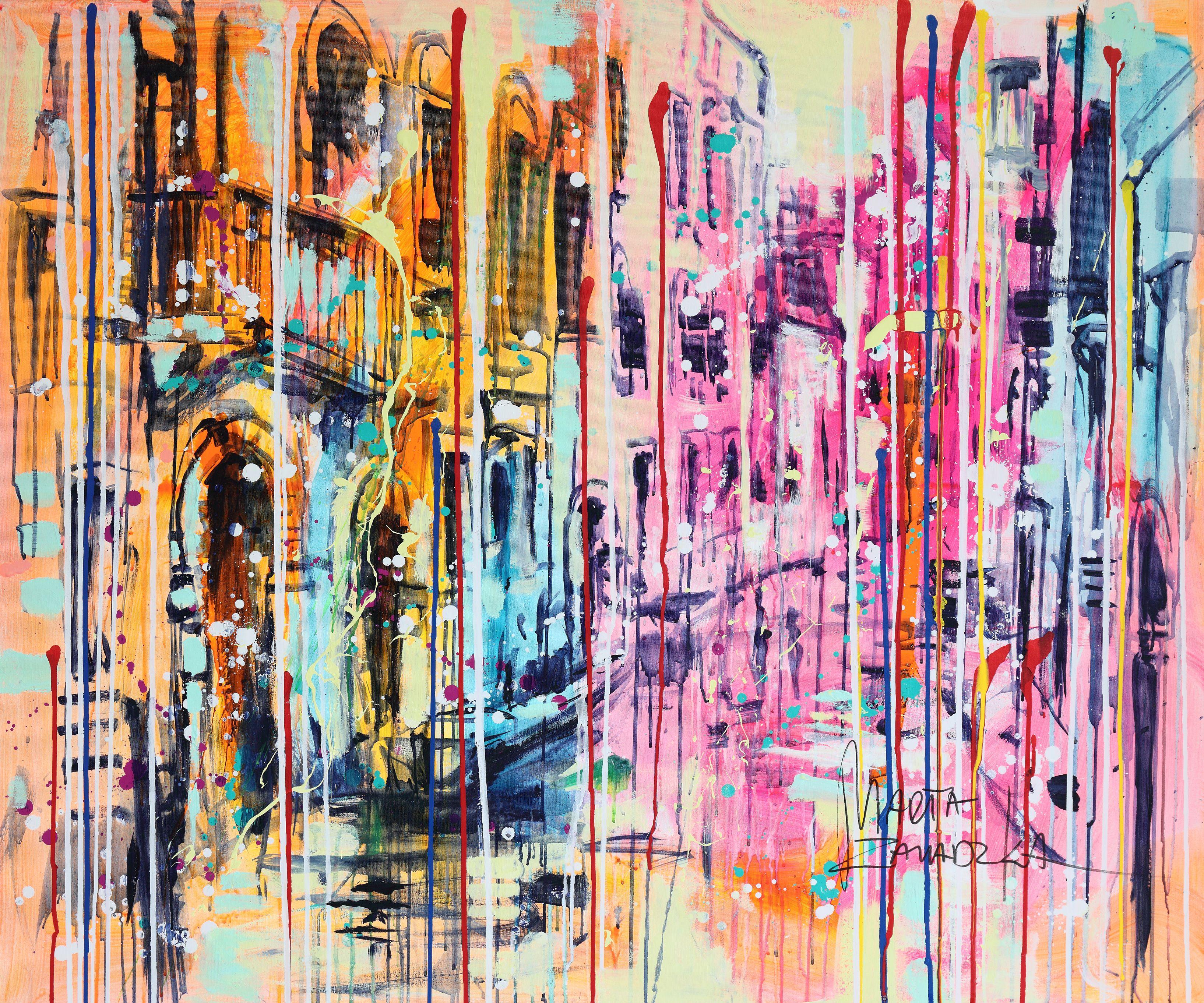 Abstract Painting di Marta Zawadzka - Ricordi, Pittura, Acrilico su tela