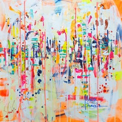 Orange candies, Painting, Acrylic on Canvas