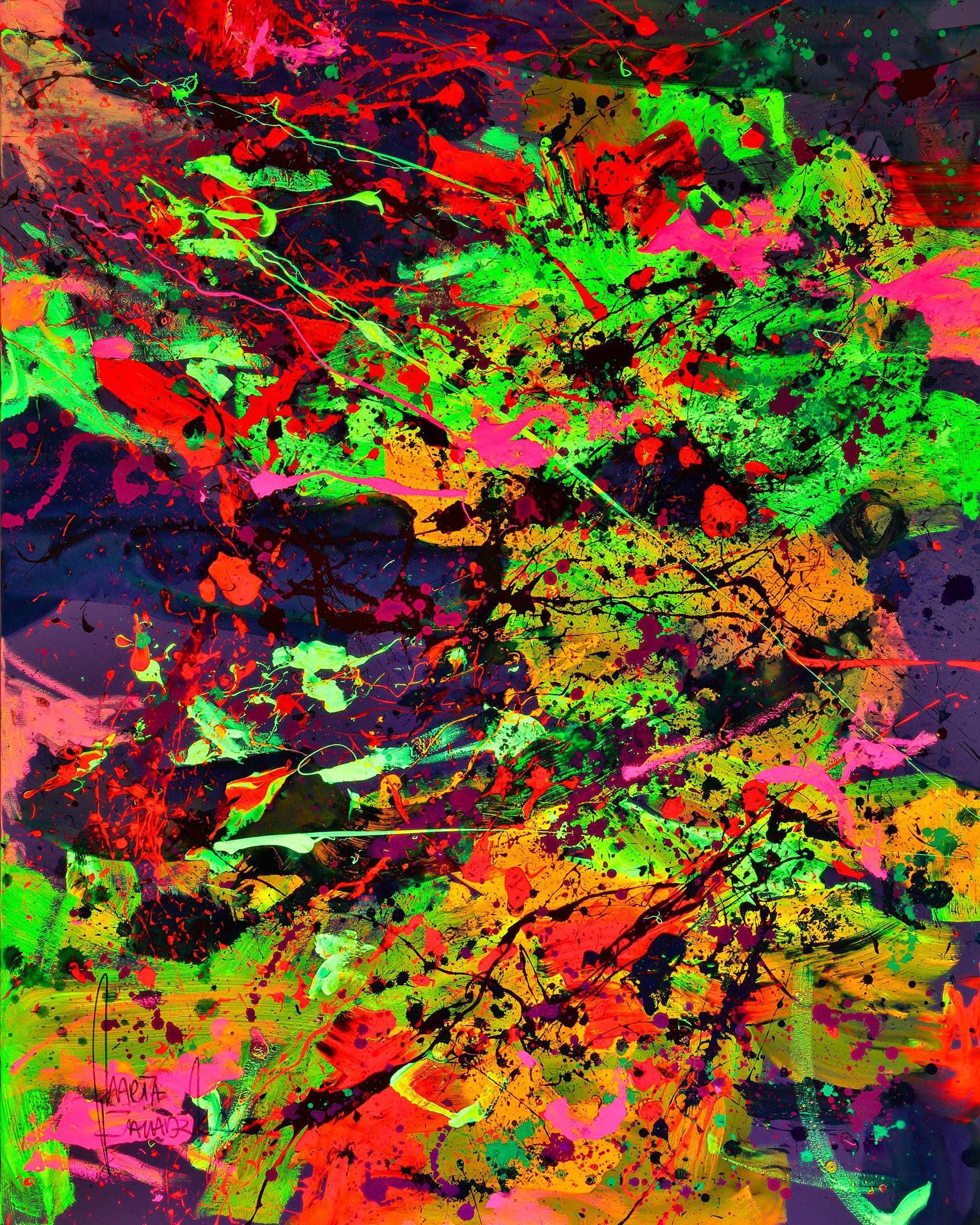 Sole, Pittura, Acrilico su tela - Painting di Marta Zawadzka