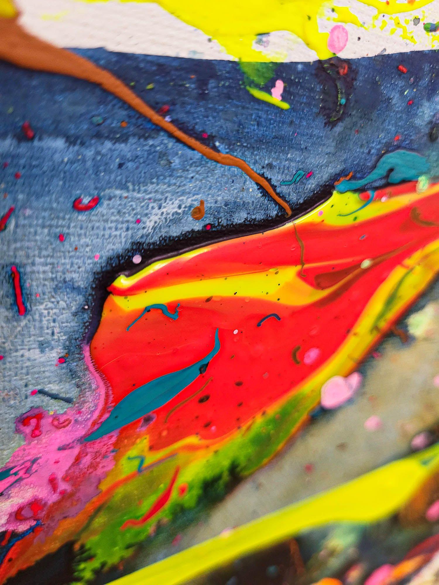 Sole, Pittura, Acrilico su tela - Abstract Painting Beige di Marta Zawadzka