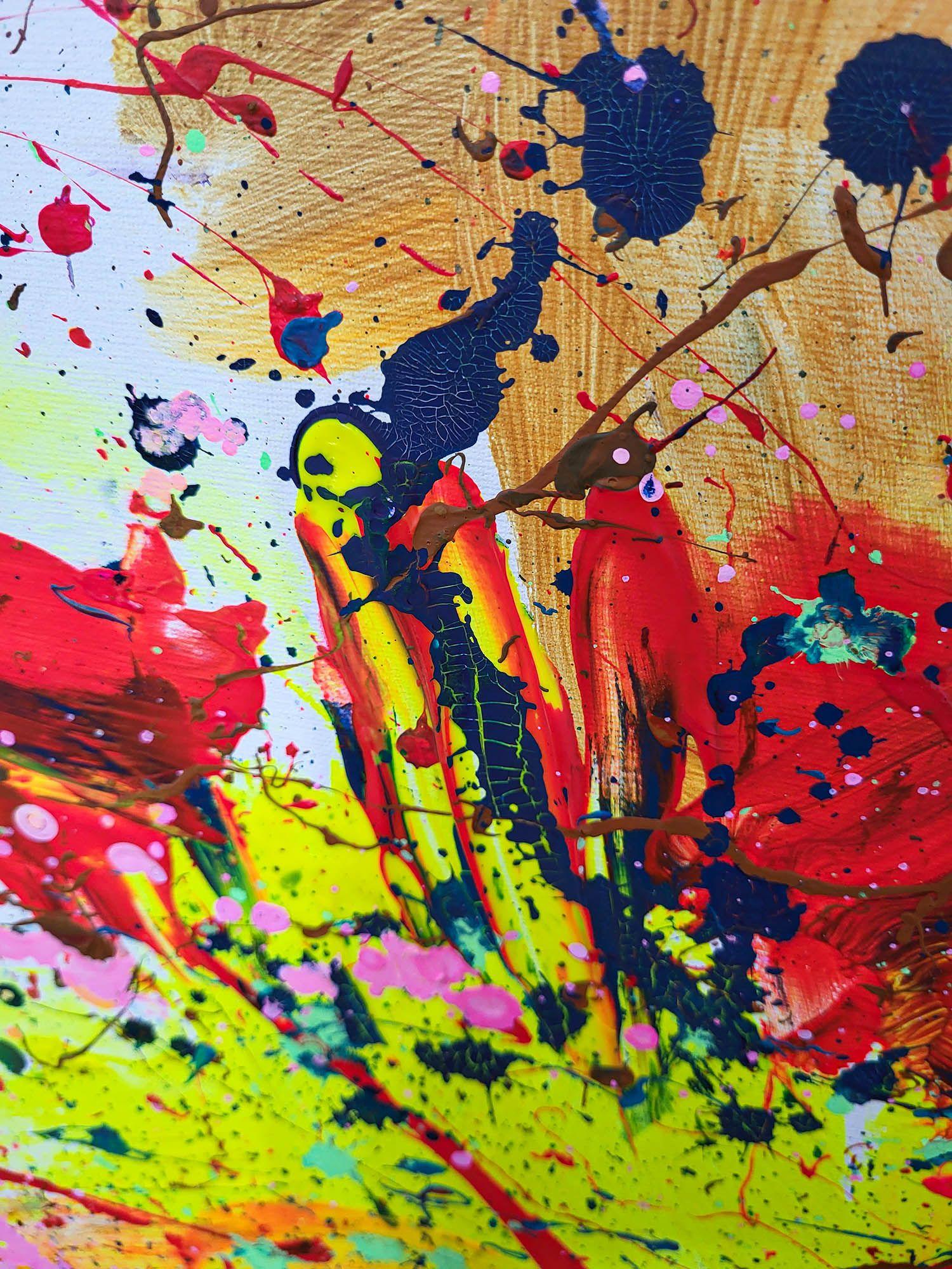 Quadro originale della serie DETERMINATION. Questa serie presenta dipinti molto personali. È un ritorno alla mia infanzia, quando dipingevo ovunque potessi: pareti, pavimenti, mobili... era impossibile fermarmi. È così che ho costruito me stesso e